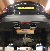 GTSPEC CATBACK Exhaust Toyota C-HR 1.2L Turbo, 1.8L Hybrid ab 2016- bestehend aus: