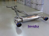 Invidia Q300 Nissan 370Z Titan/blau glatt Endrohre