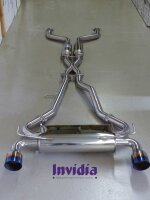 Invidia Q300 Nissan 370Z Titan/blau glatt Endrohre